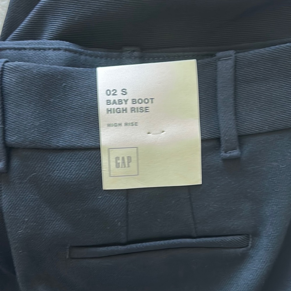 GAP HIGH RISE BABY BOOT CUT PANTS SIZE 2 SHORT NWT - Picture 5 of 7